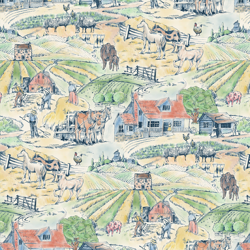 2026 All Iowa Shop Hop Fabric Farmlands Multi 55316