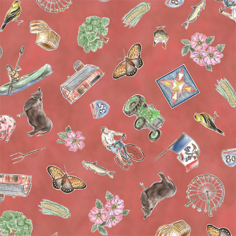 2026 All Iowa Shop Hop Fabric Iconic Iowa