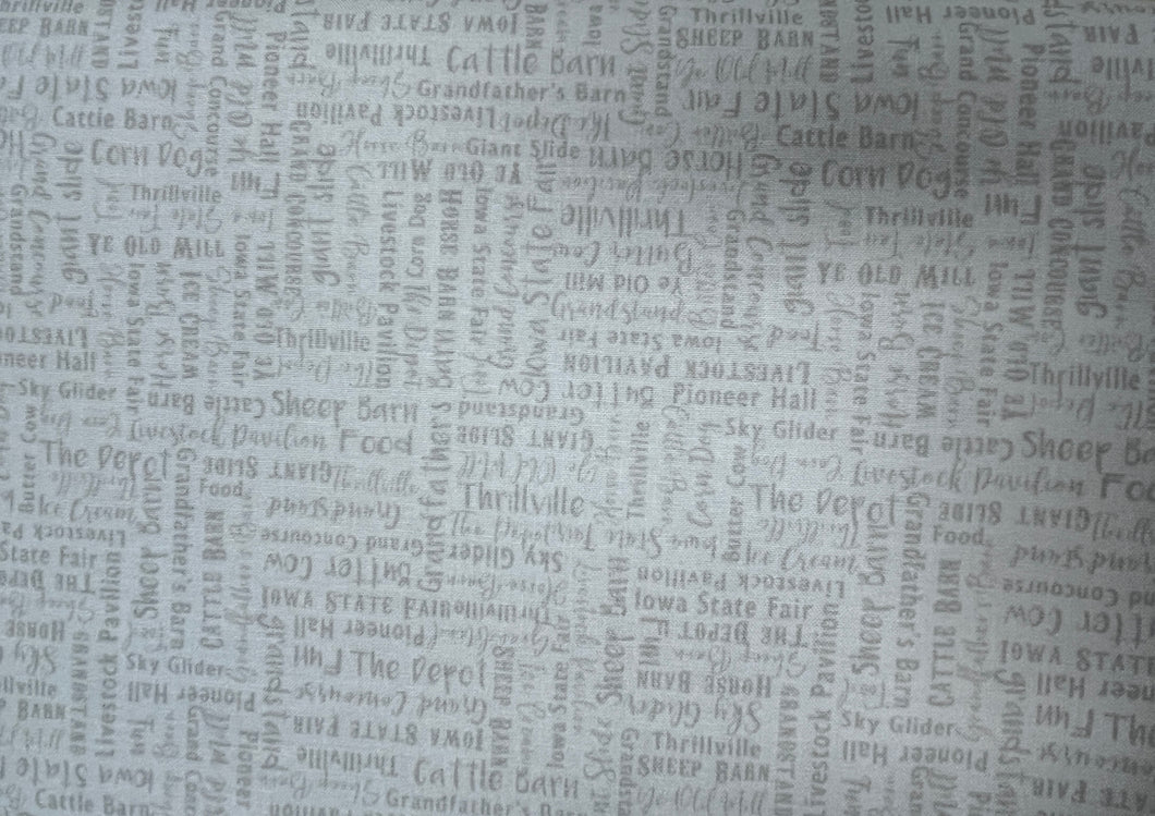 2023 All Iowa Shop Hop Fabric Words on Tan 5268 by the Yard