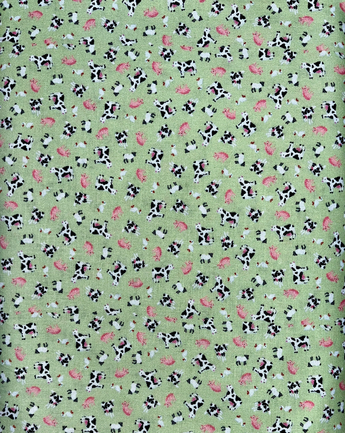 2023 All Iowa Shop Hop Fabric Cows, Pigs and Horses on green 5266-G fabric by the yard
